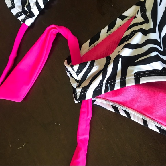 Y2k zebra and neon bikini set - Picture 3 of 6